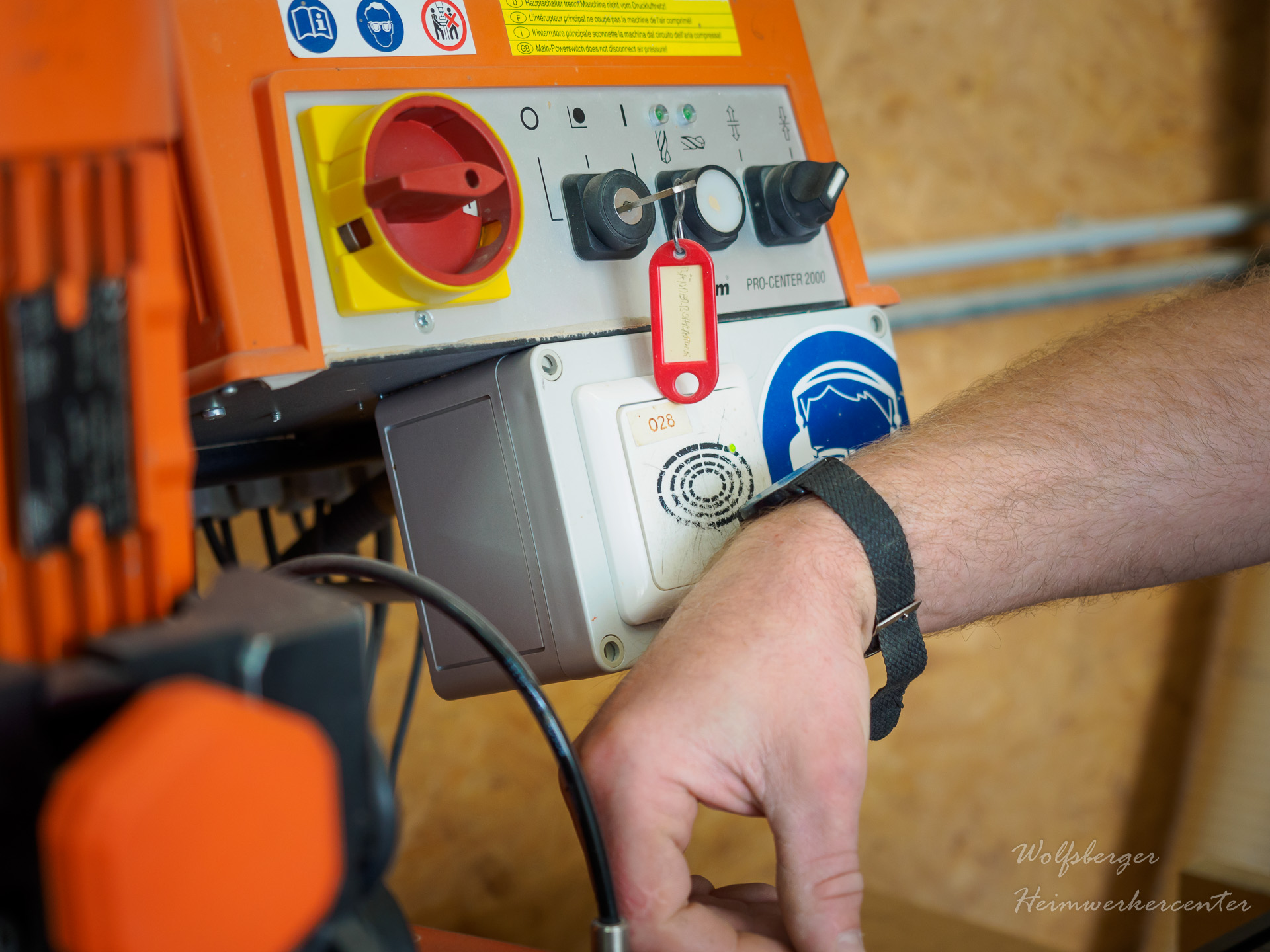 Transponder zur Freischaltung der Maschinen